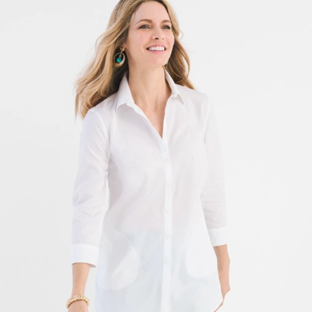 Chico's No-Iron Crisp White Top